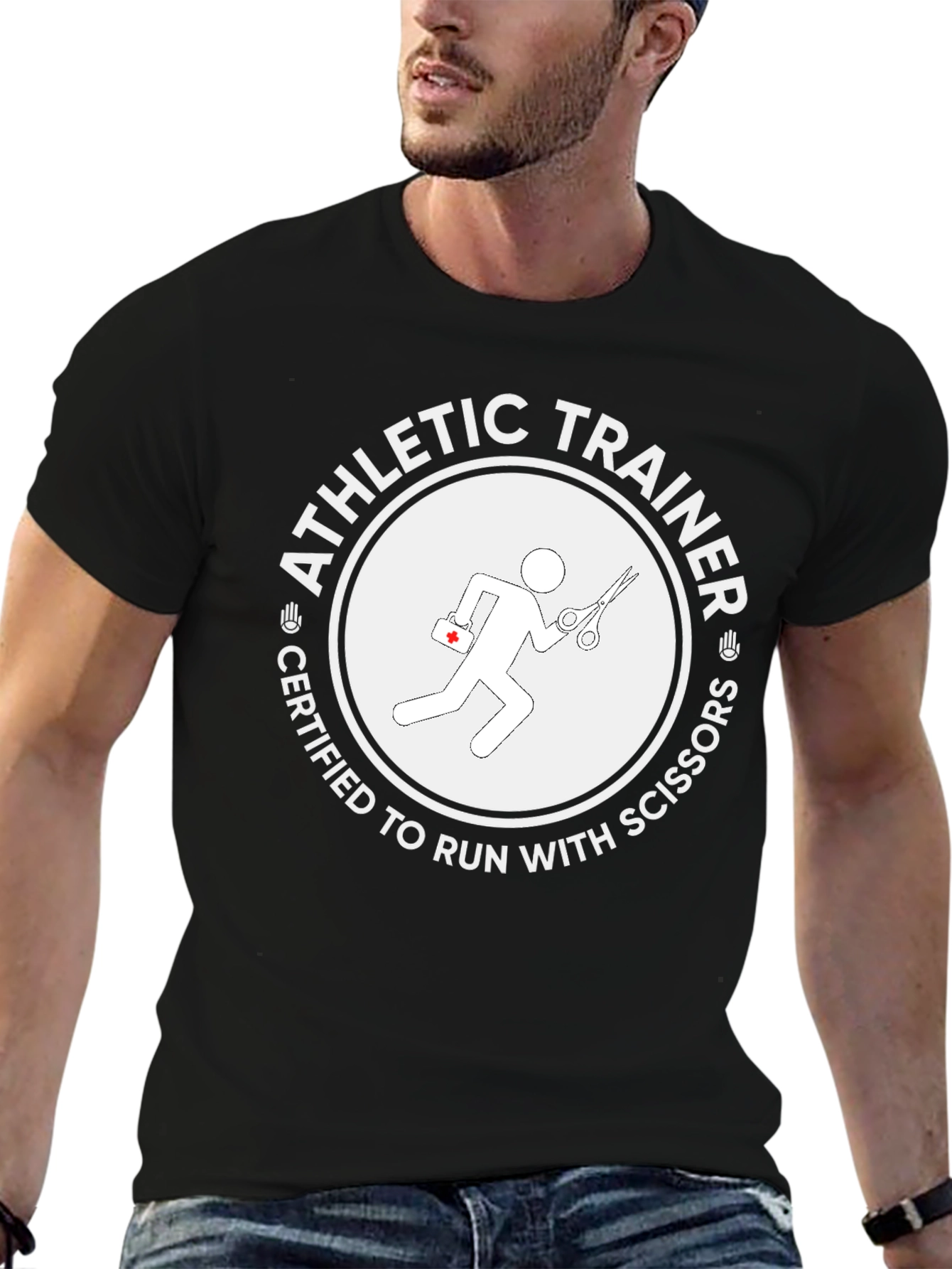 Athletic Trainer Certified to Run with Scissors T-Shirt