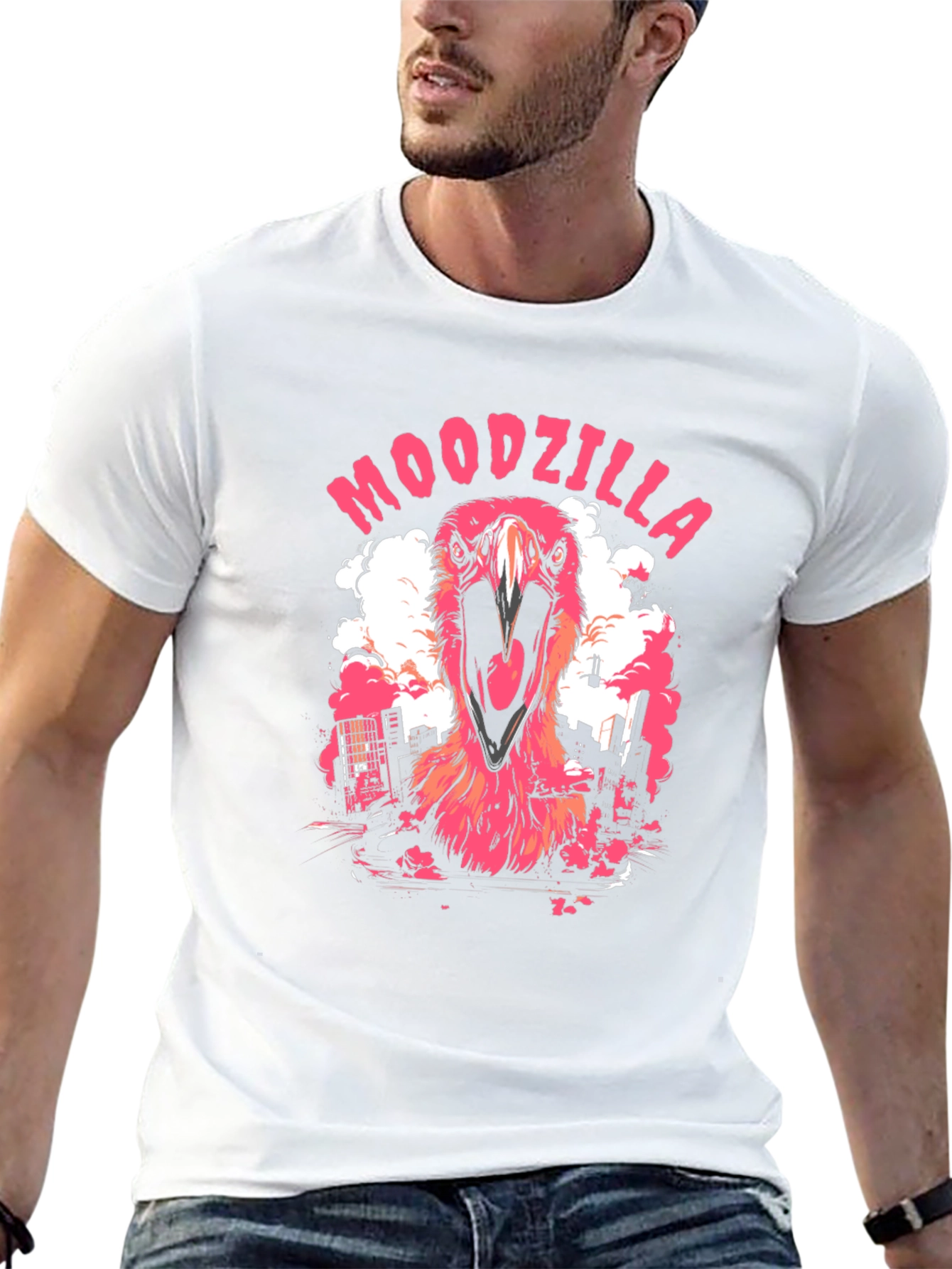 Moodzilla Black Graphic Tee