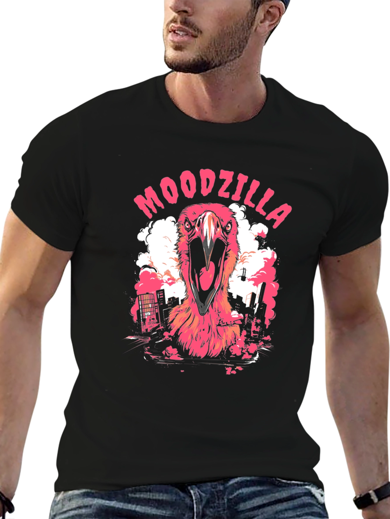 Moodzilla Black Graphic Tee