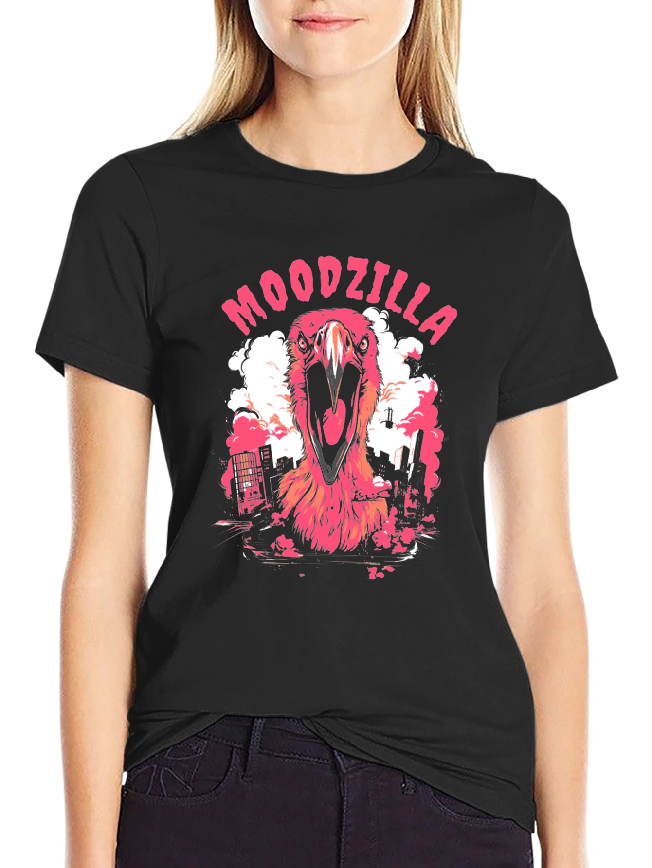 Moodzilla Black Graphic Tee