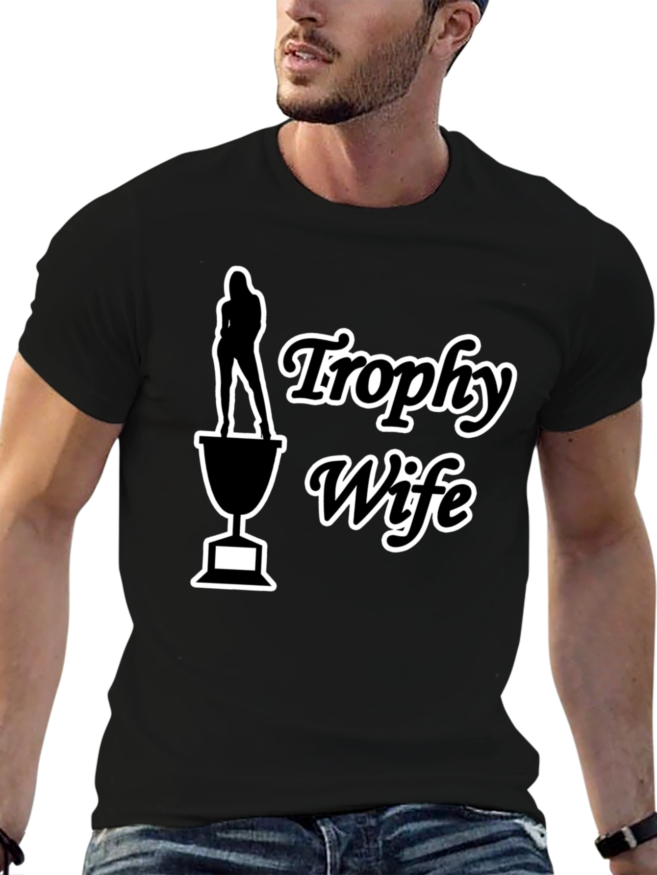 Trophy Wife Graphic Tee - Funny Novelty T-Shirt