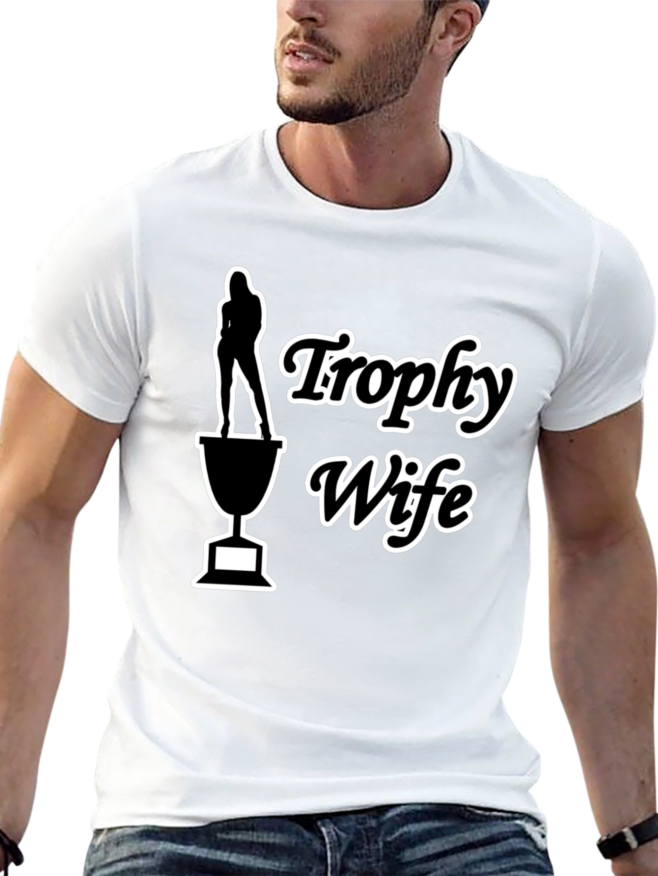 Trophy Wife Graphic Tee - Funny Novelty T-Shirt