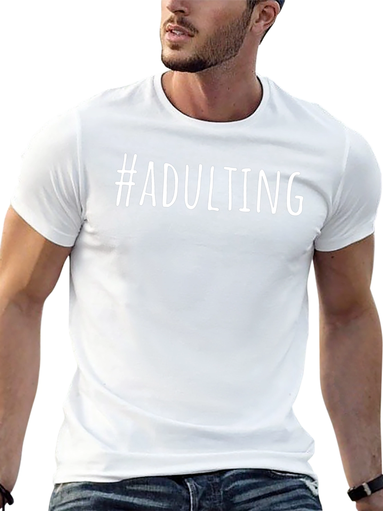 #Adulting Graphic Tee - Comfortable Everyday Wear