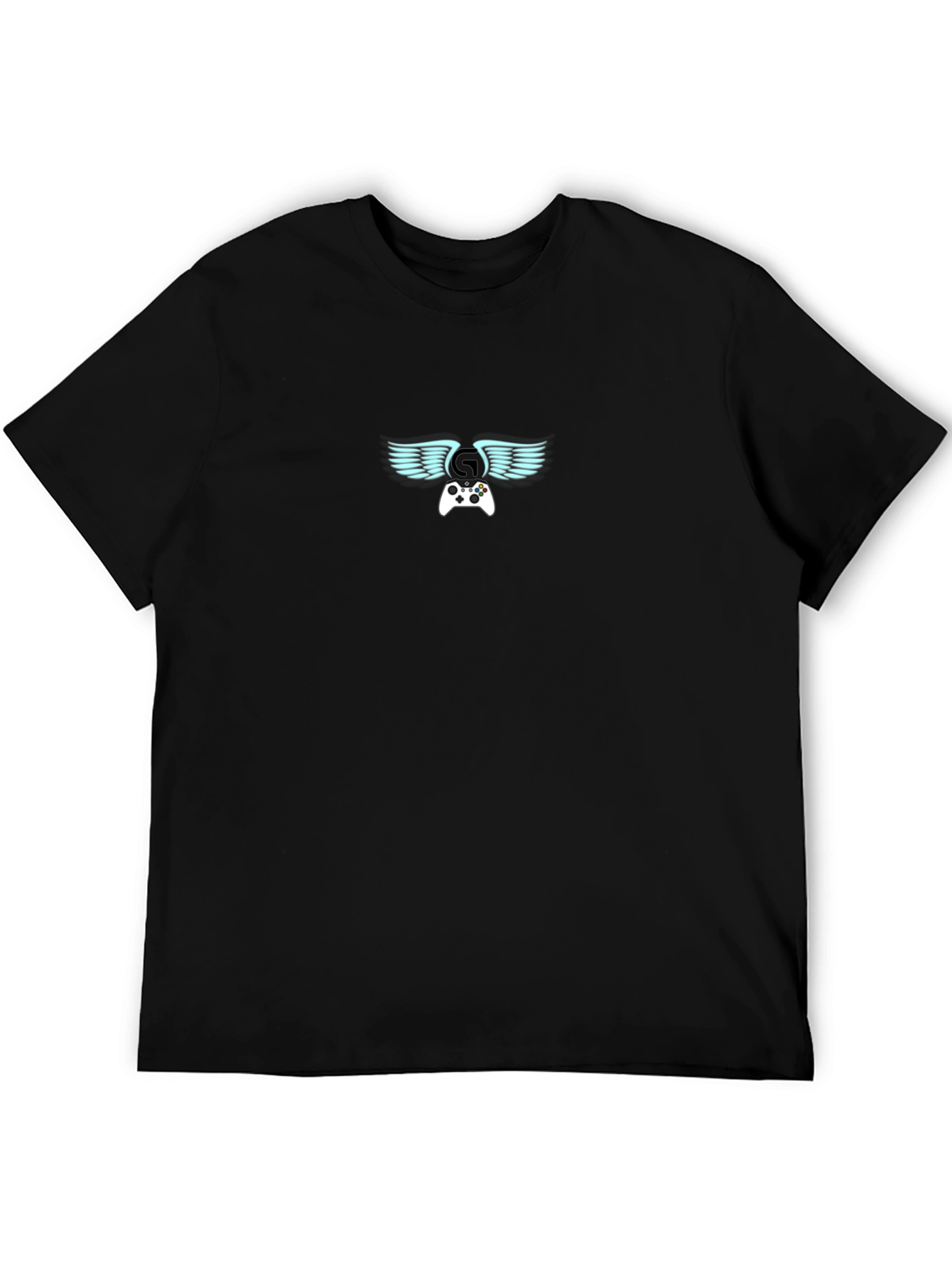 Gaming Wings T-Shirt - Black Cotton Graphic Tee
