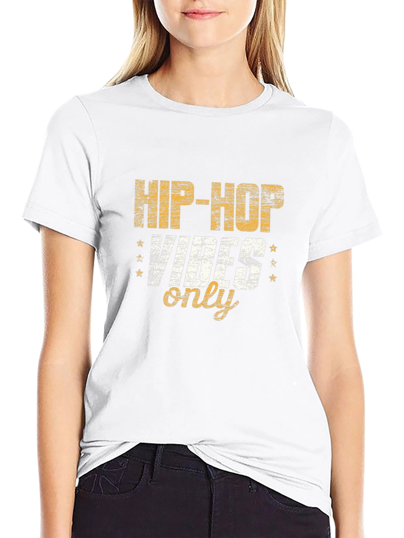 Hip-Hop Vibes Only Graphic T-Shirt
