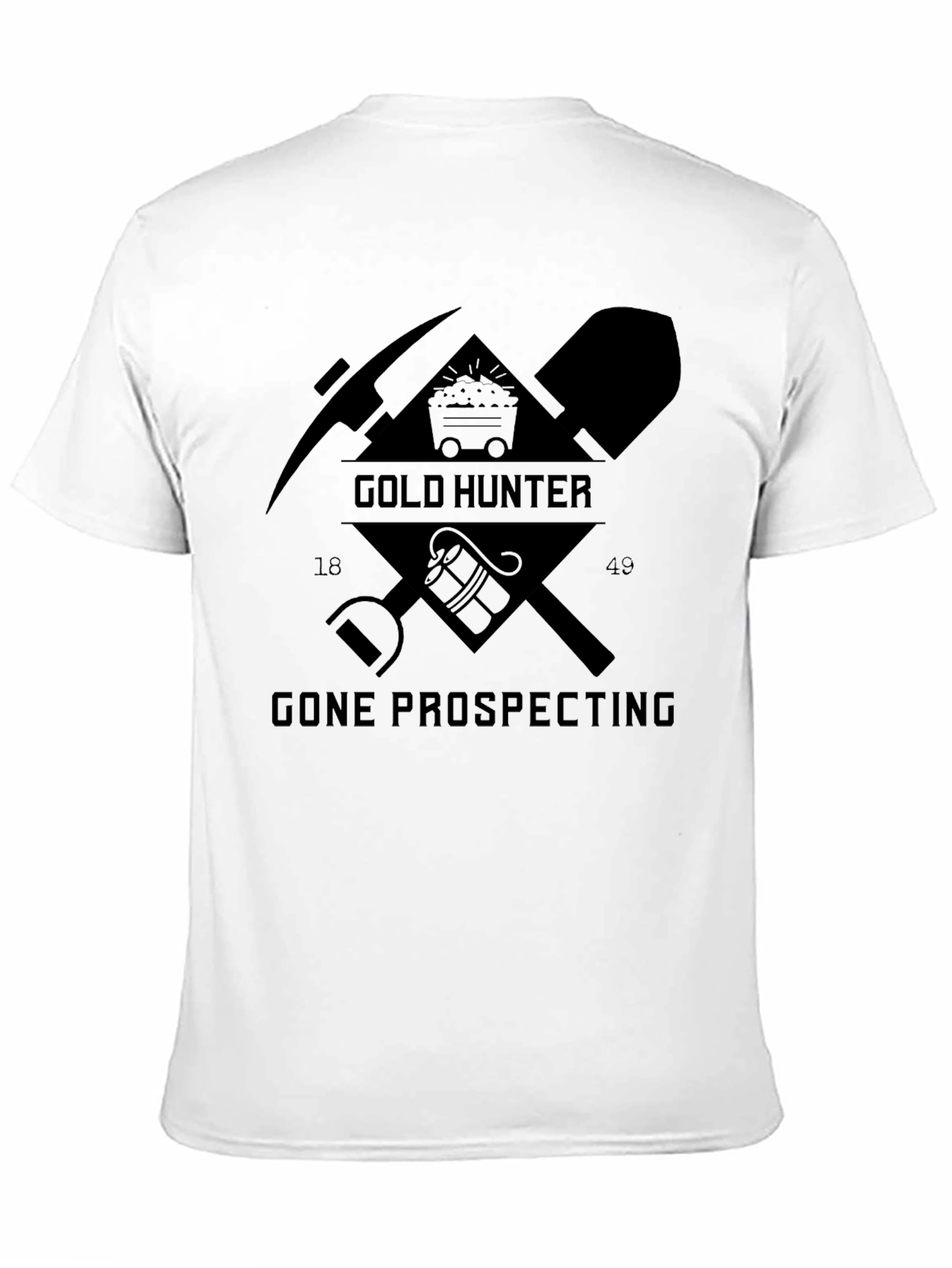 Gold Hunter Gone Prospecting Black Graphic T-Shirt