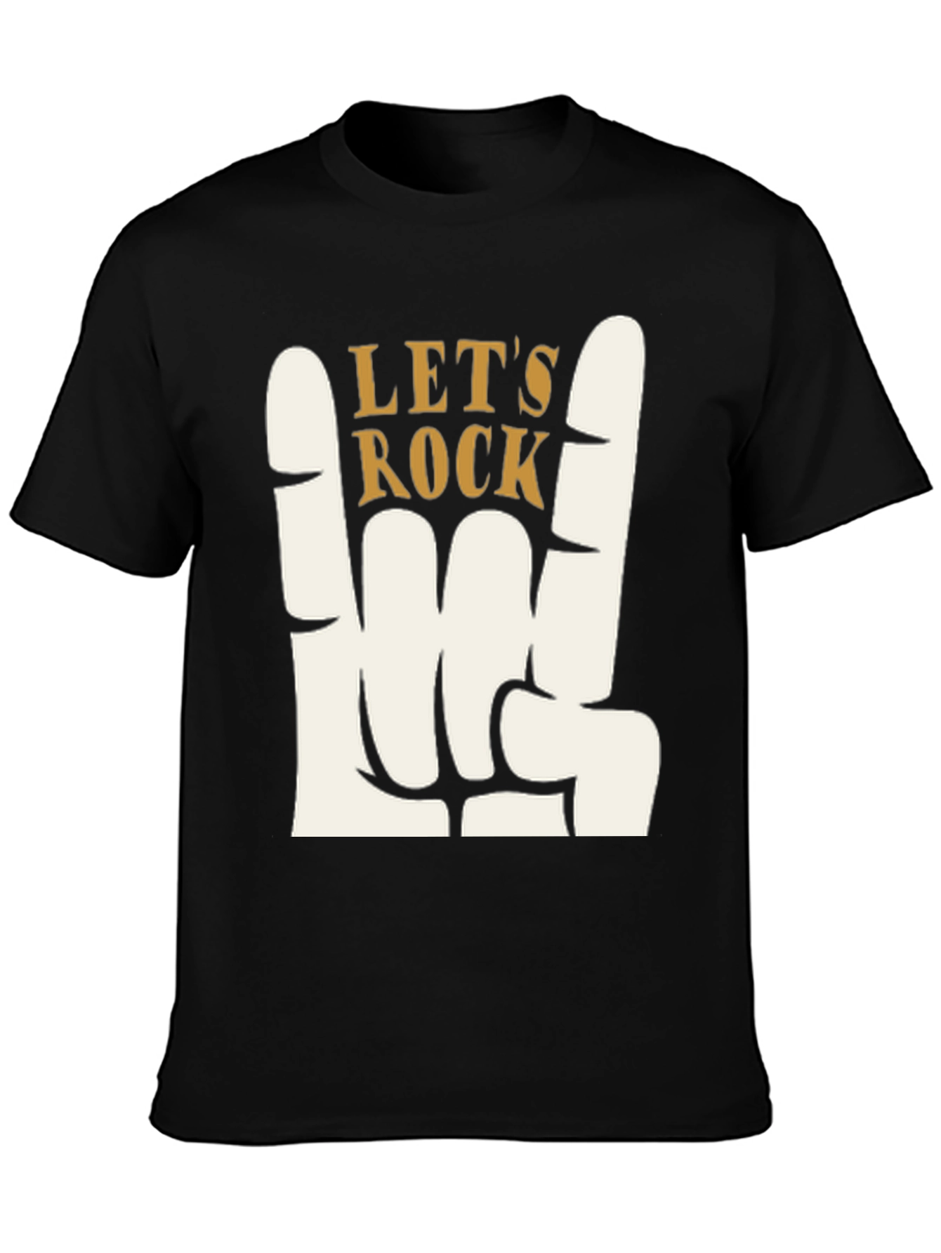 Lets Rock Graphic T-Shirt - Rock On Hand Sign