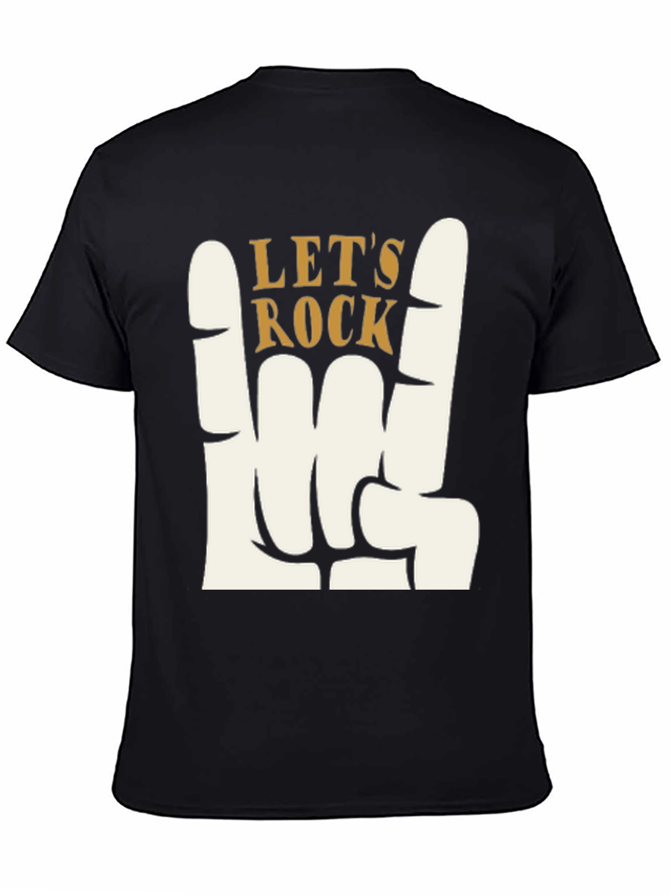 Lets Rock Graphic T-Shirt - Rock On Hand Sign