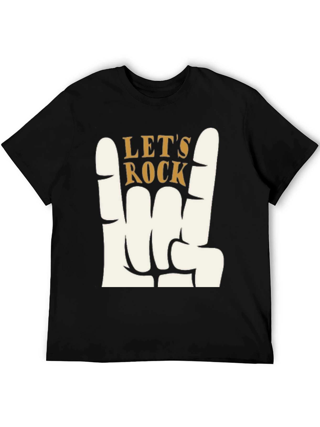 Lets Rock Graphic T-Shirt - Rock On Hand Sign