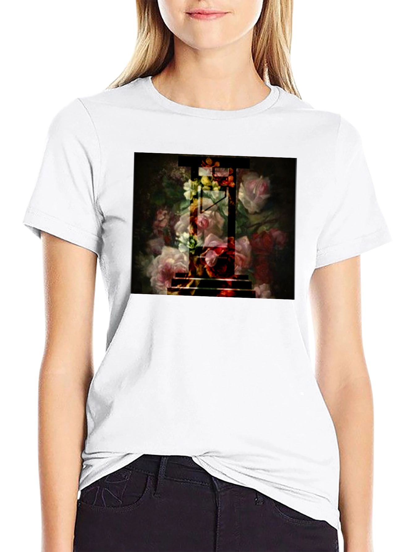 Floral Guillotine Black T-Shirt