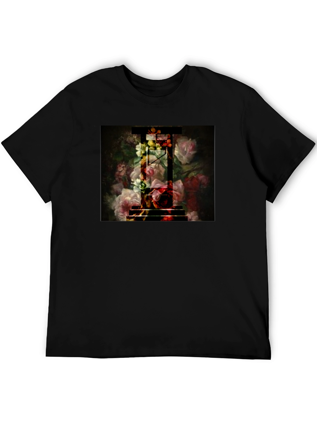Floral Guillotine Black T-Shirt