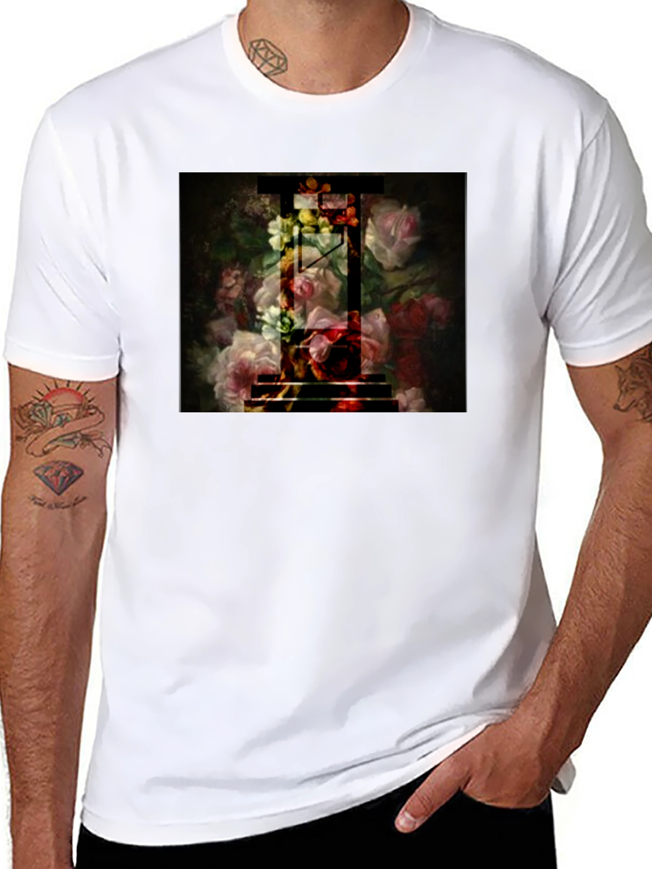 Floral Guillotine Black T-Shirt