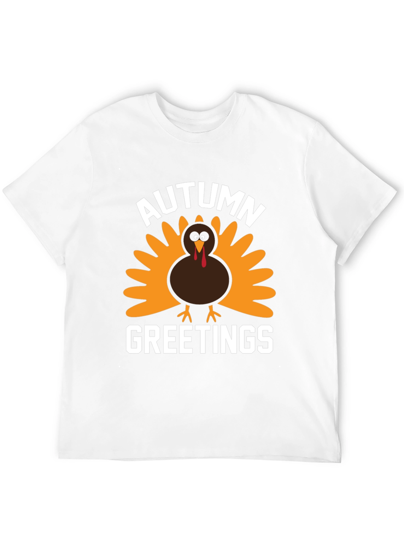 Autumn Greetings Turkey Graphic T-Shirt