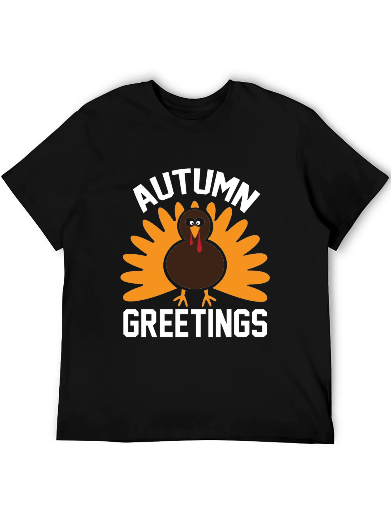 Autumn Greetings Turkey Graphic T-Shirt