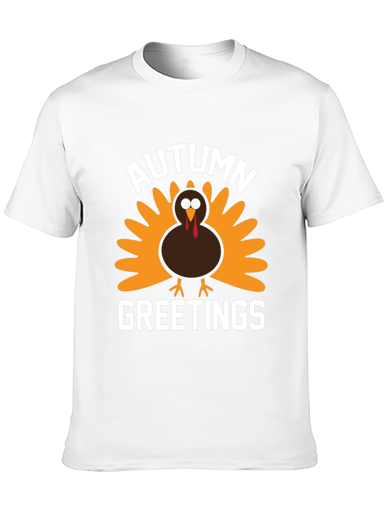 Autumn Greetings Turkey Graphic T-Shirt