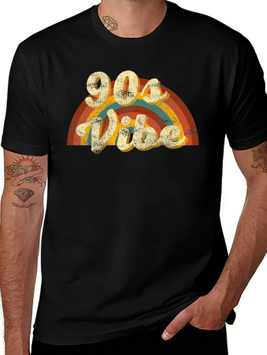 90s Vibe Retro Rainbow Graphic Tee