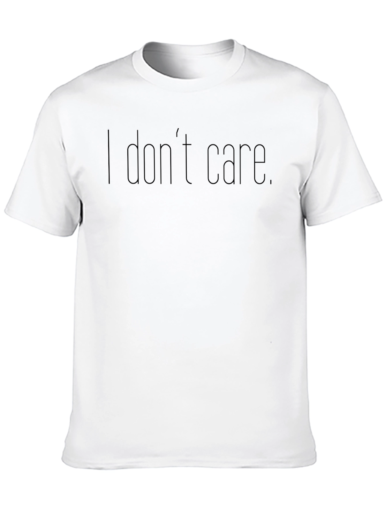 Mens I Dont Care Black Graphic Tee