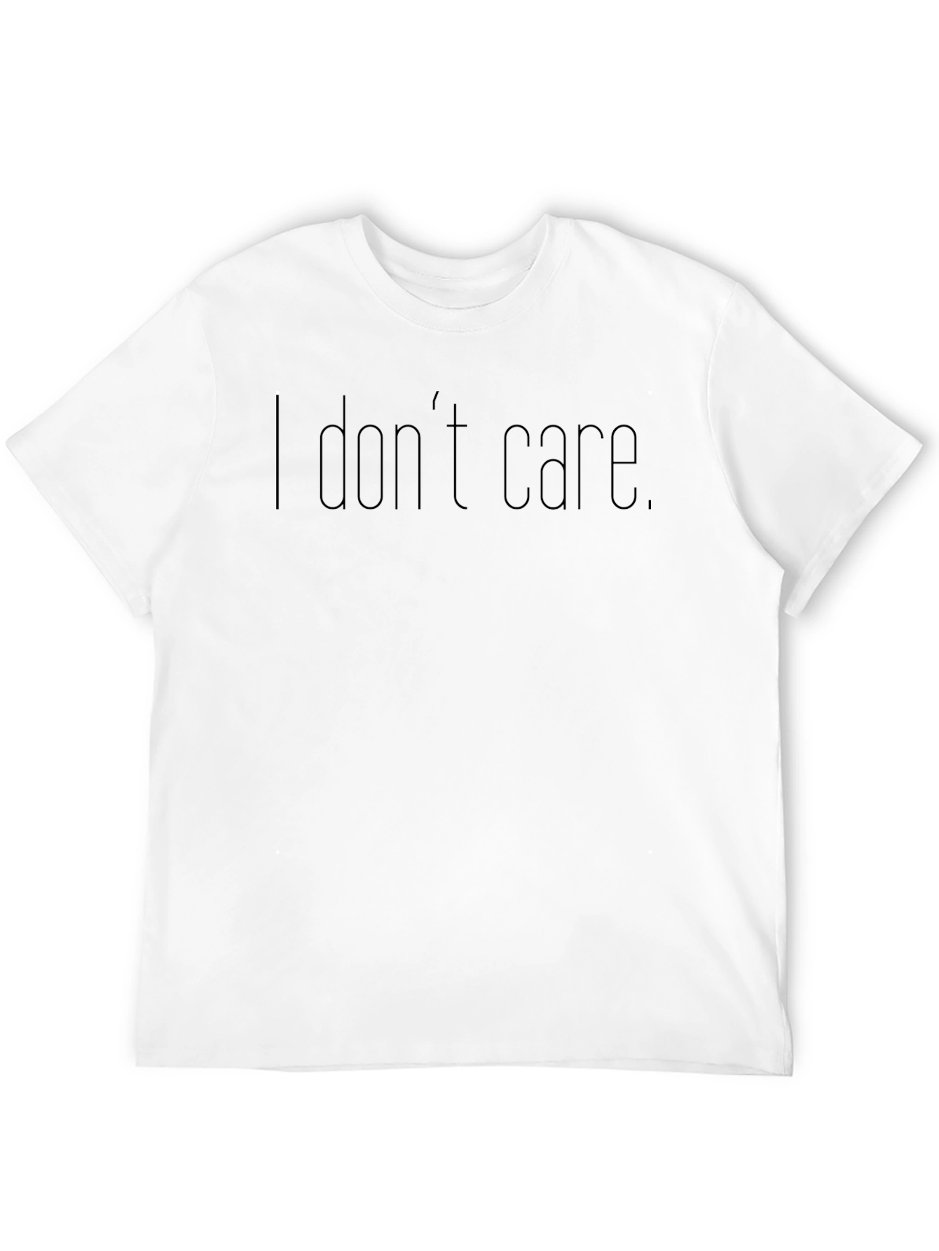 Mens I Dont Care Black Graphic Tee