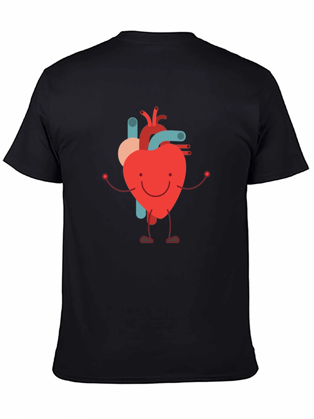 Cartoon Heart Graphic Tee - Fun & Unique Design