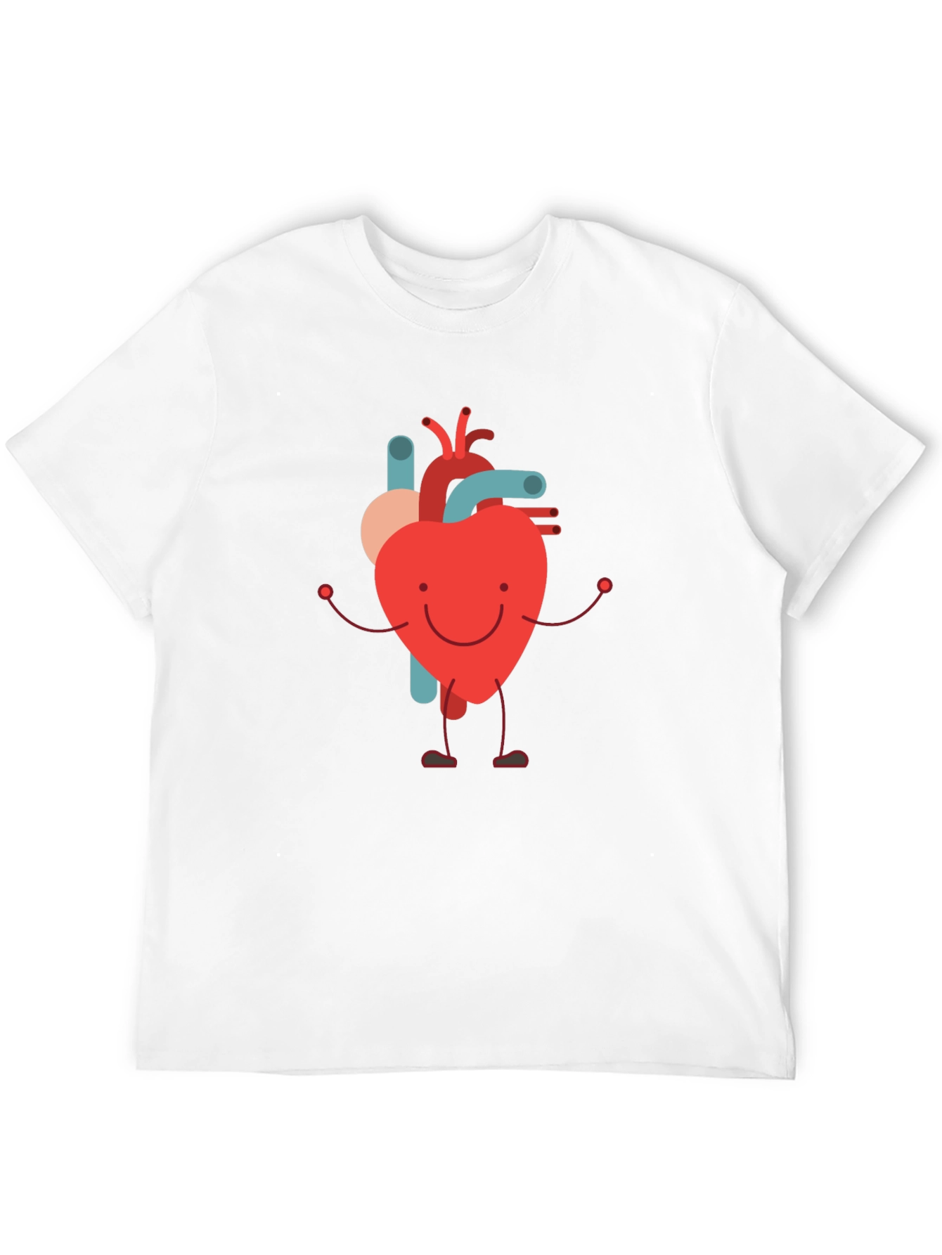 Cartoon Heart Graphic Tee - Fun & Unique Design
