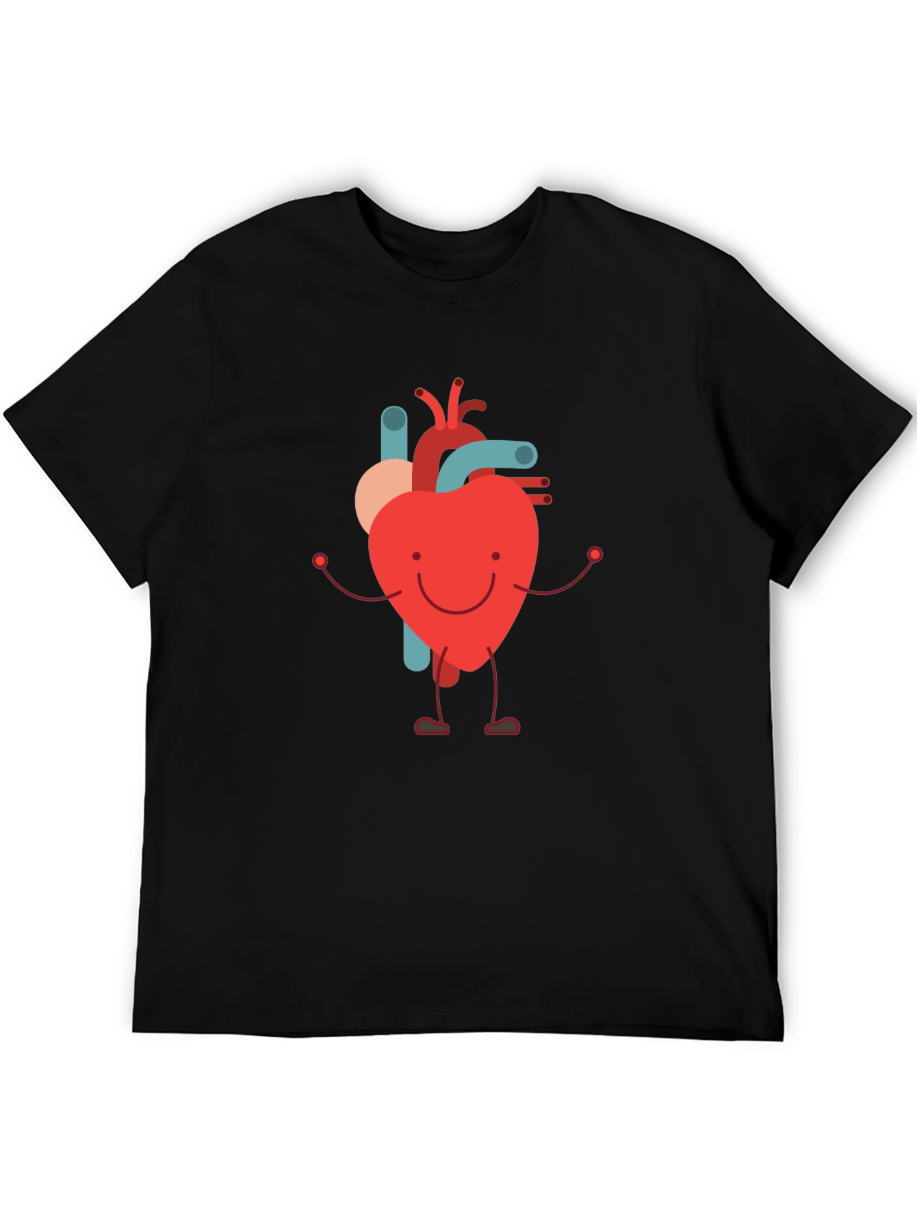 Cartoon Heart Graphic Tee - Fun & Unique Design