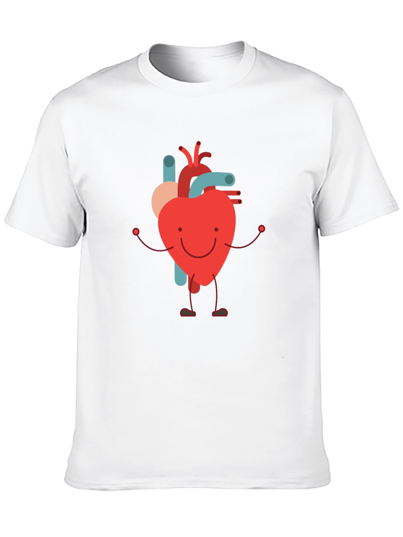 Cartoon Heart Graphic Tee - Fun & Unique Design