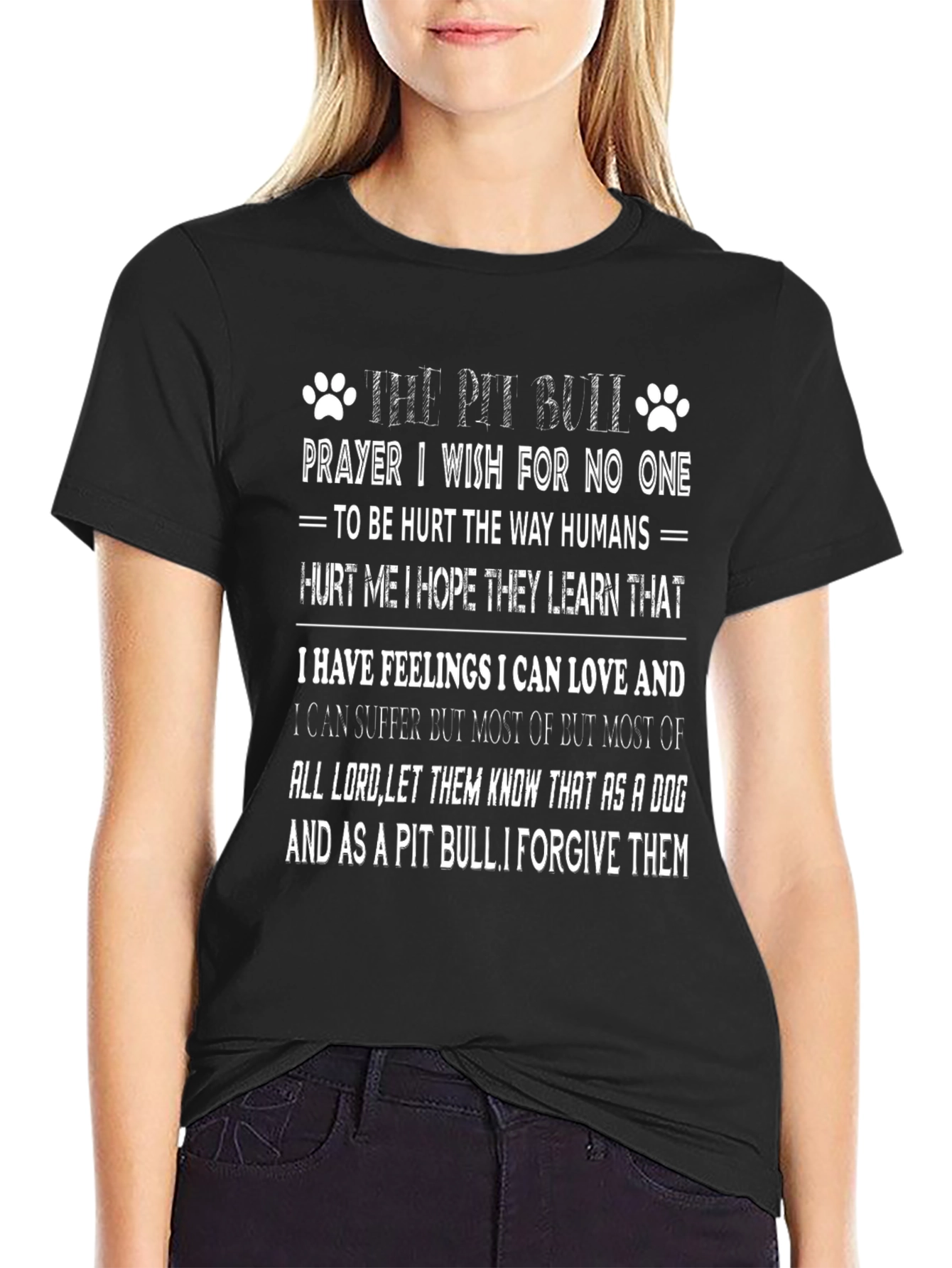 Pit Bull Prayer Graphic Tee - Dog Lover Shirt