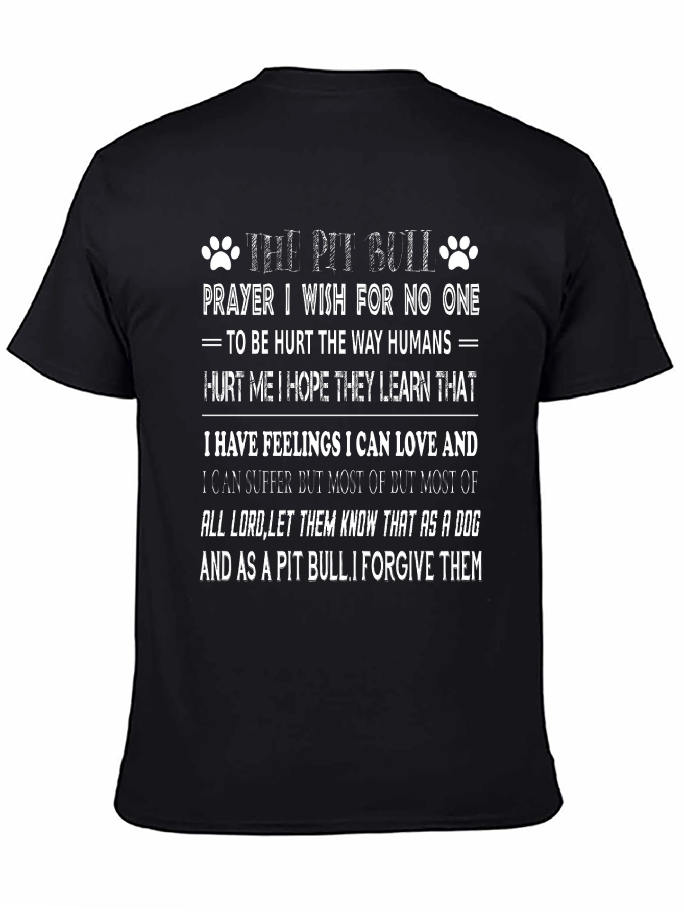 Pit Bull Prayer Graphic Tee - Dog Lover Shirt