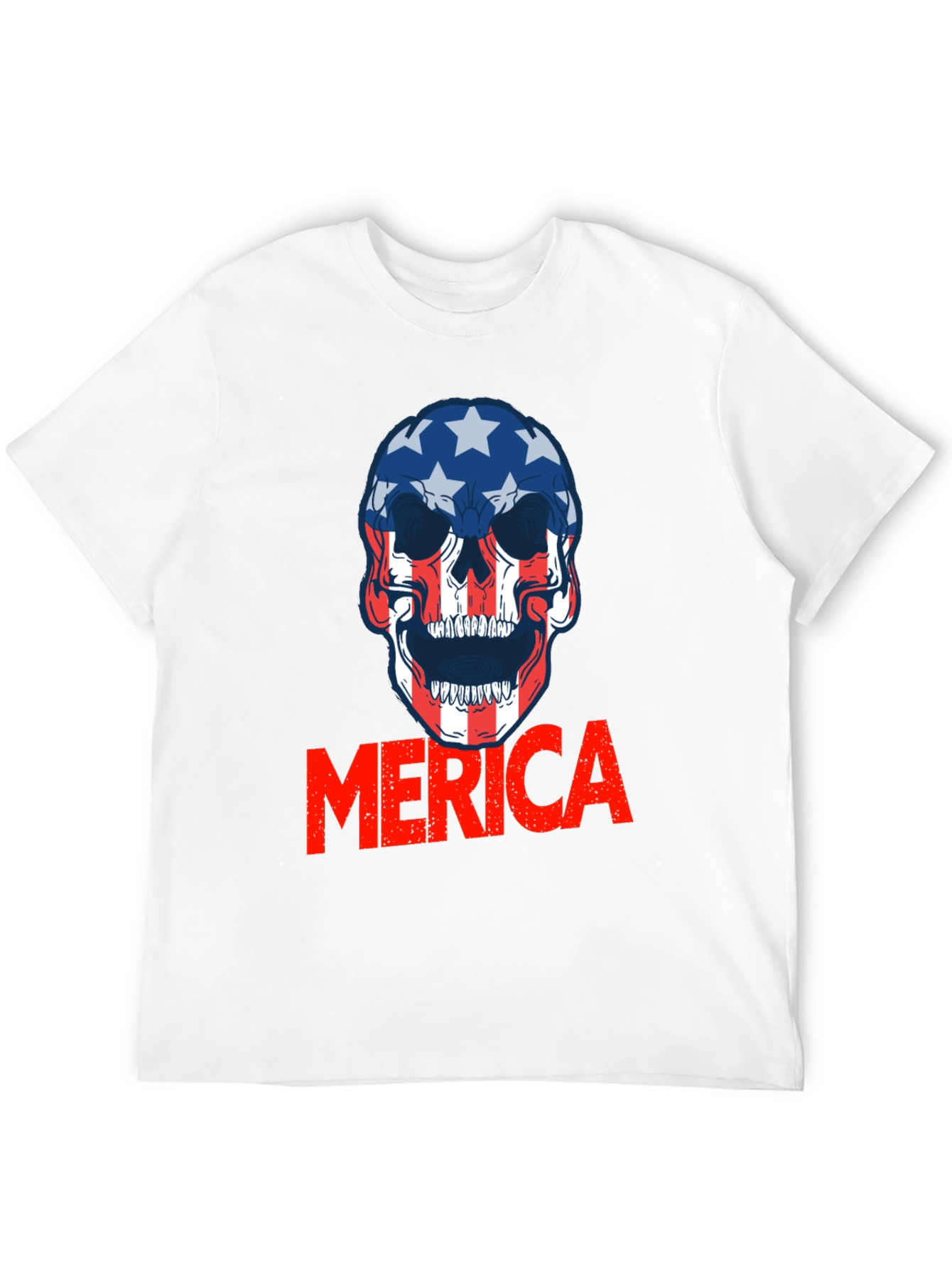 Patriotic Skull Merica T-Shirt - Bold USA Pride