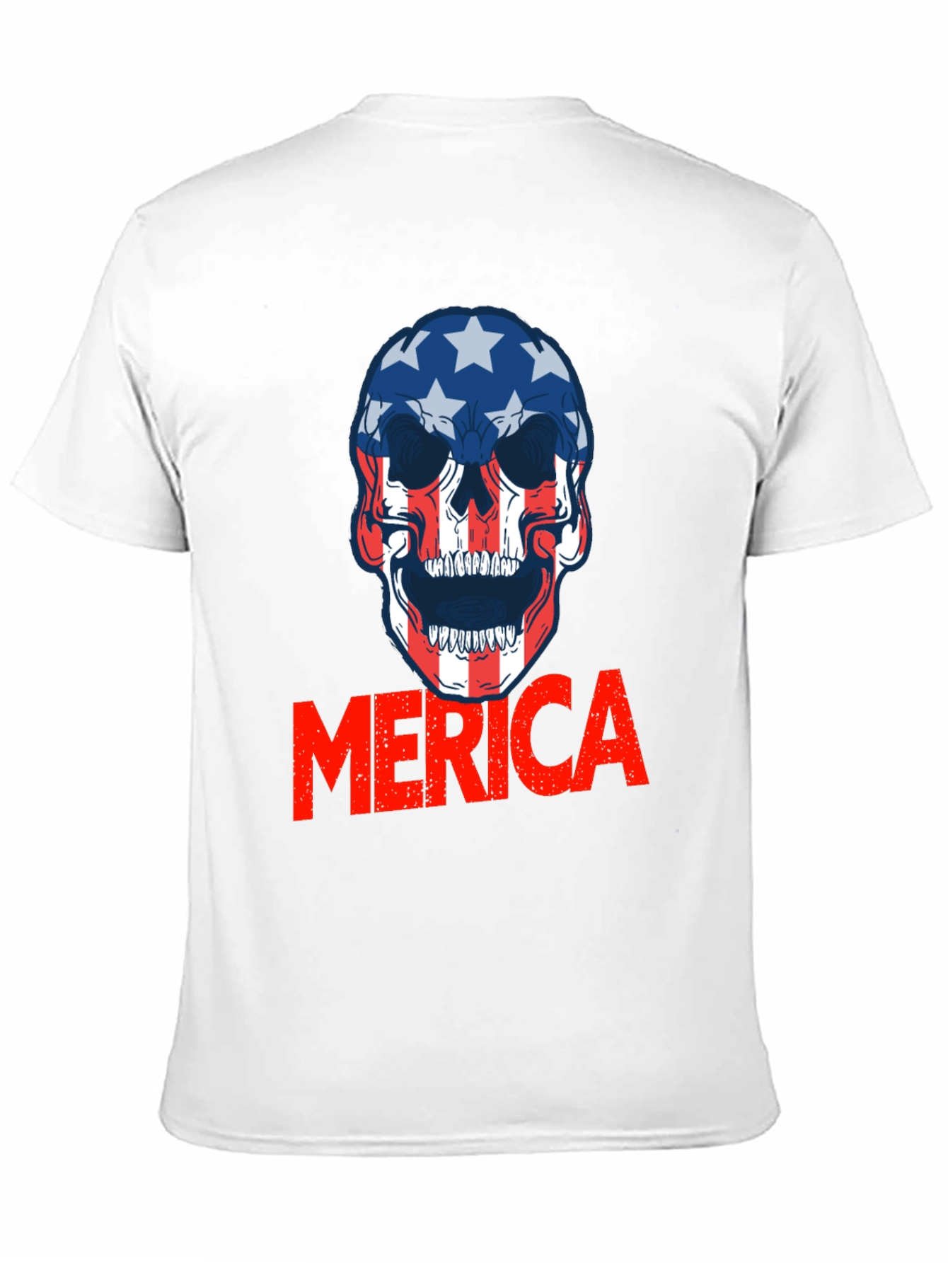 Patriotic Skull Merica T-Shirt - Bold USA Pride
