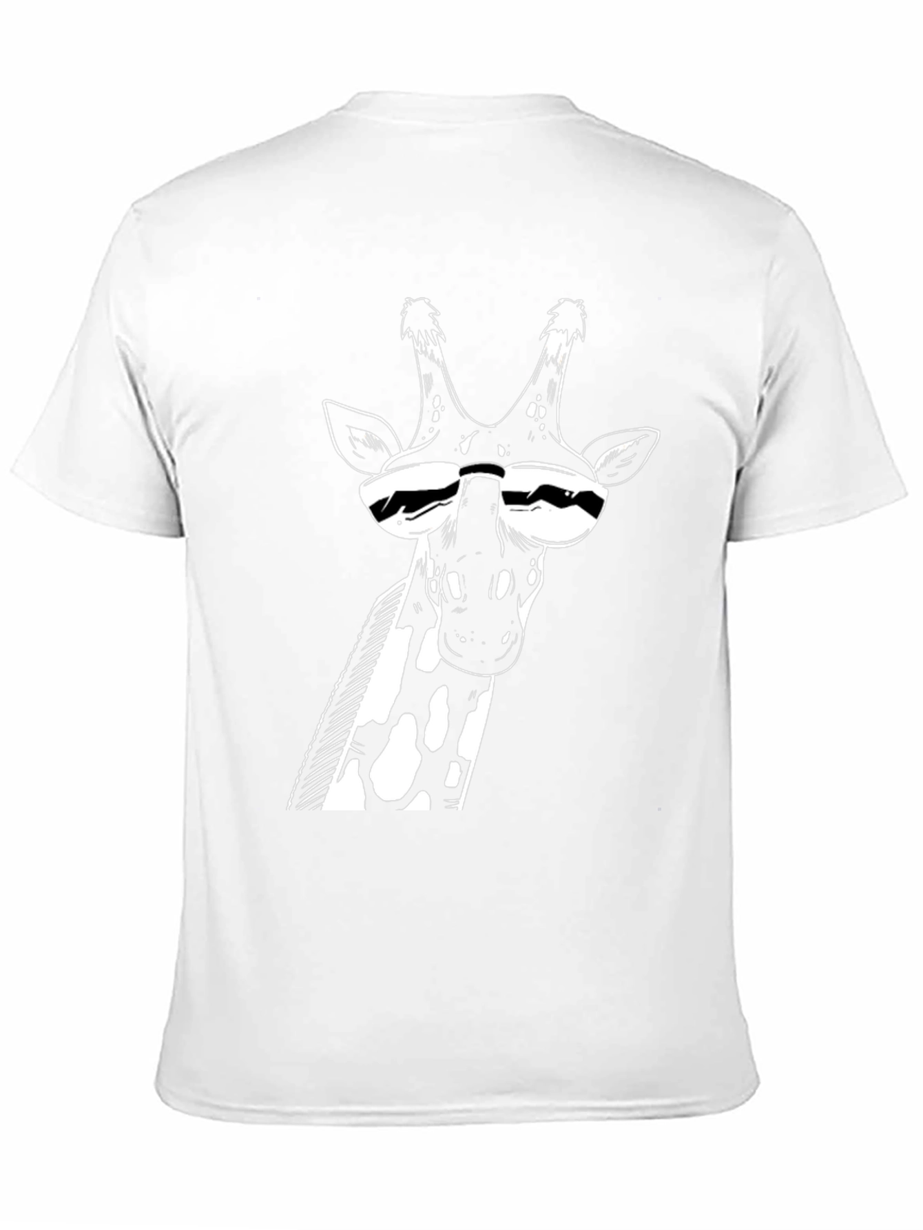 Cool Giraffe Graphic Tee - Black Cotton T-Shirt