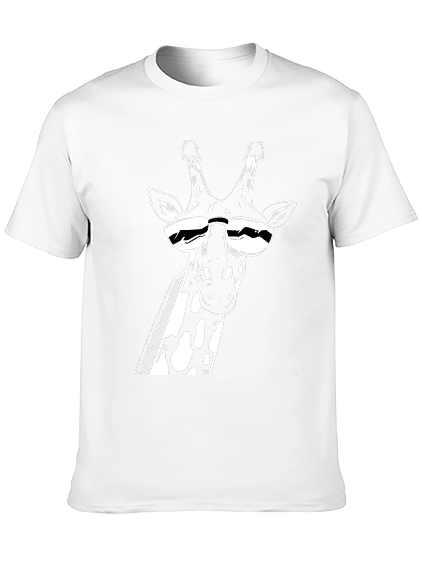 Cool Giraffe Graphic Tee - Black Cotton T-Shirt