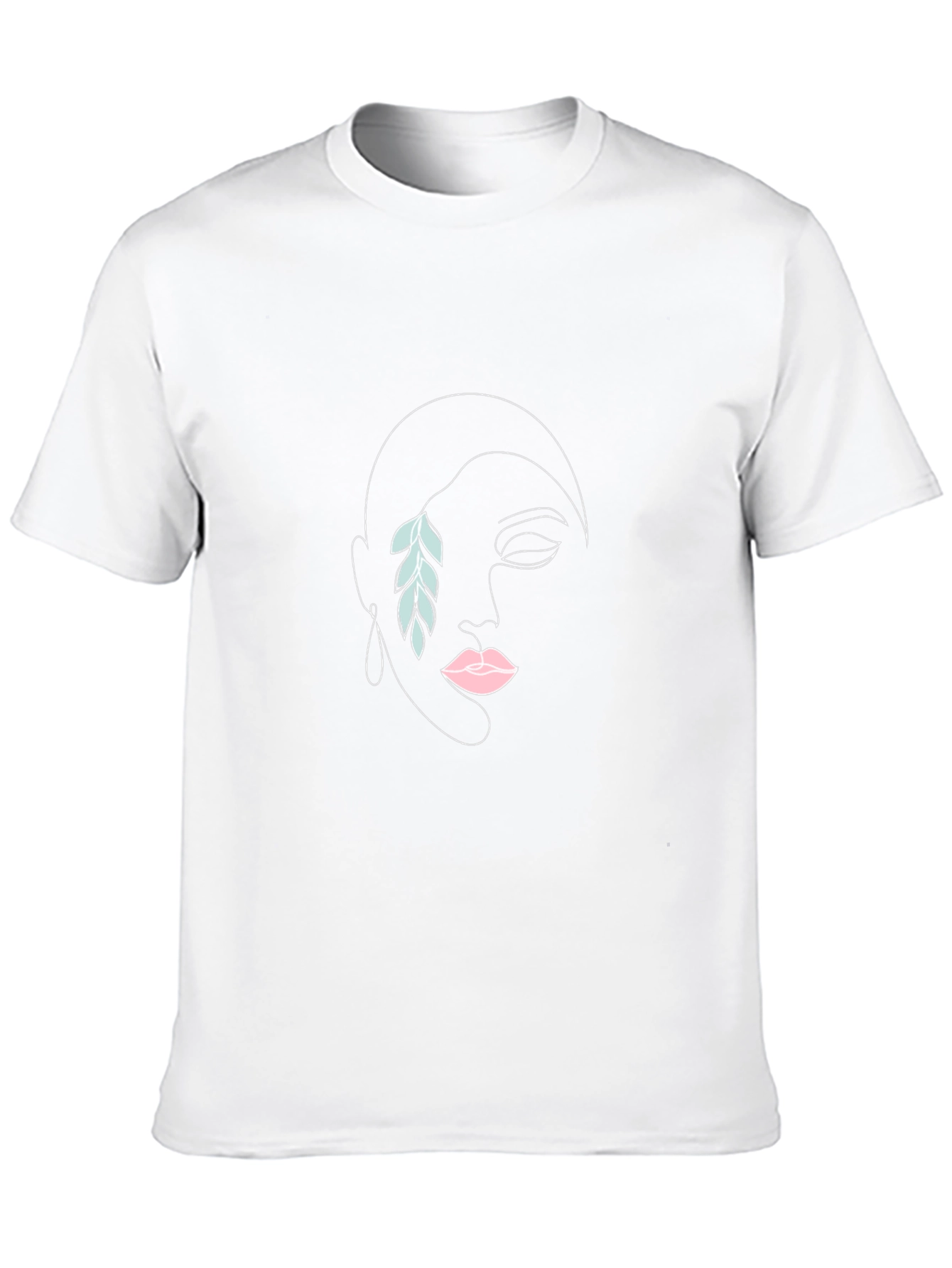 Abstract Woman Face Black T-Shirt