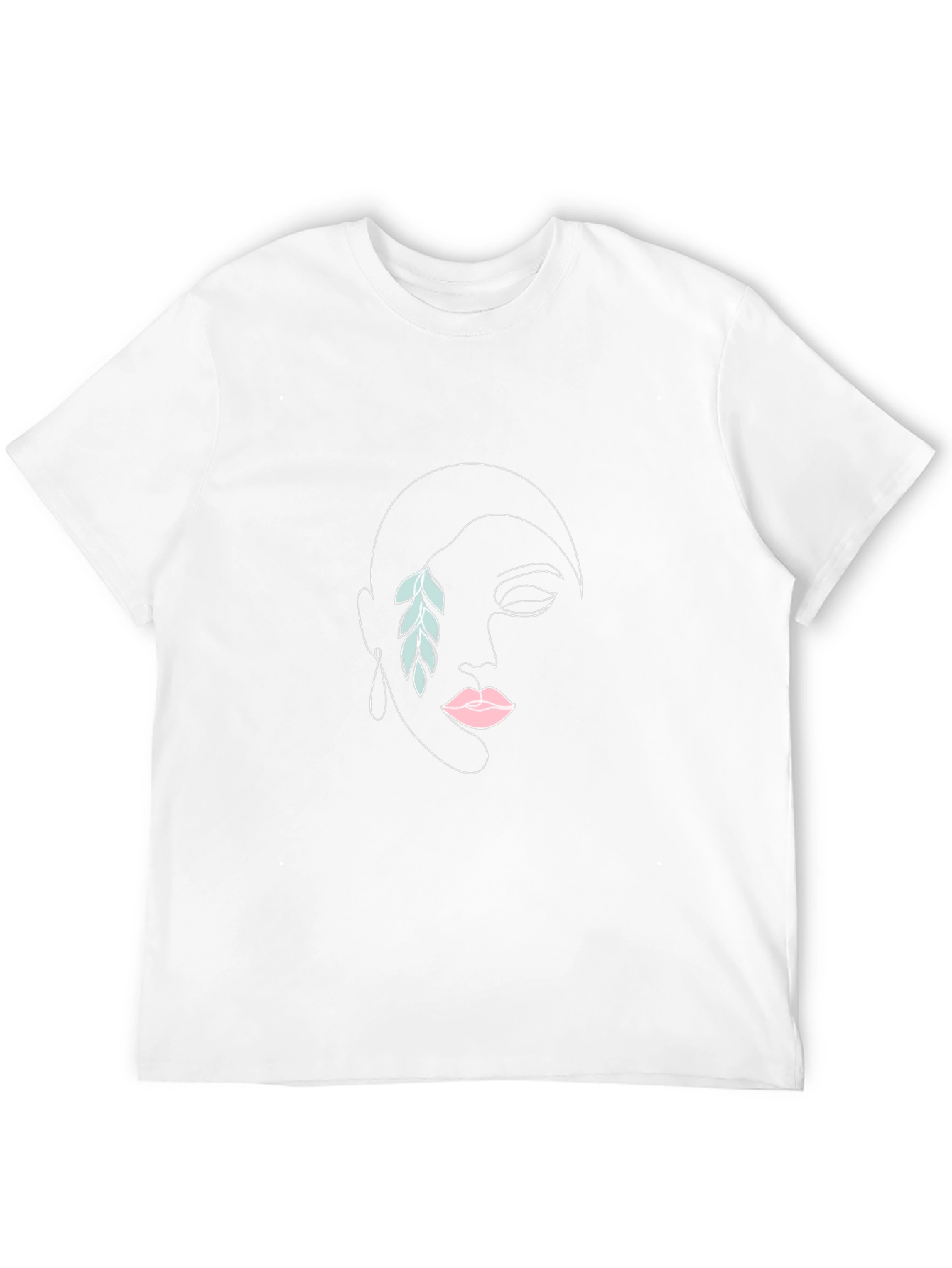 Abstract Woman Face Black T-Shirt