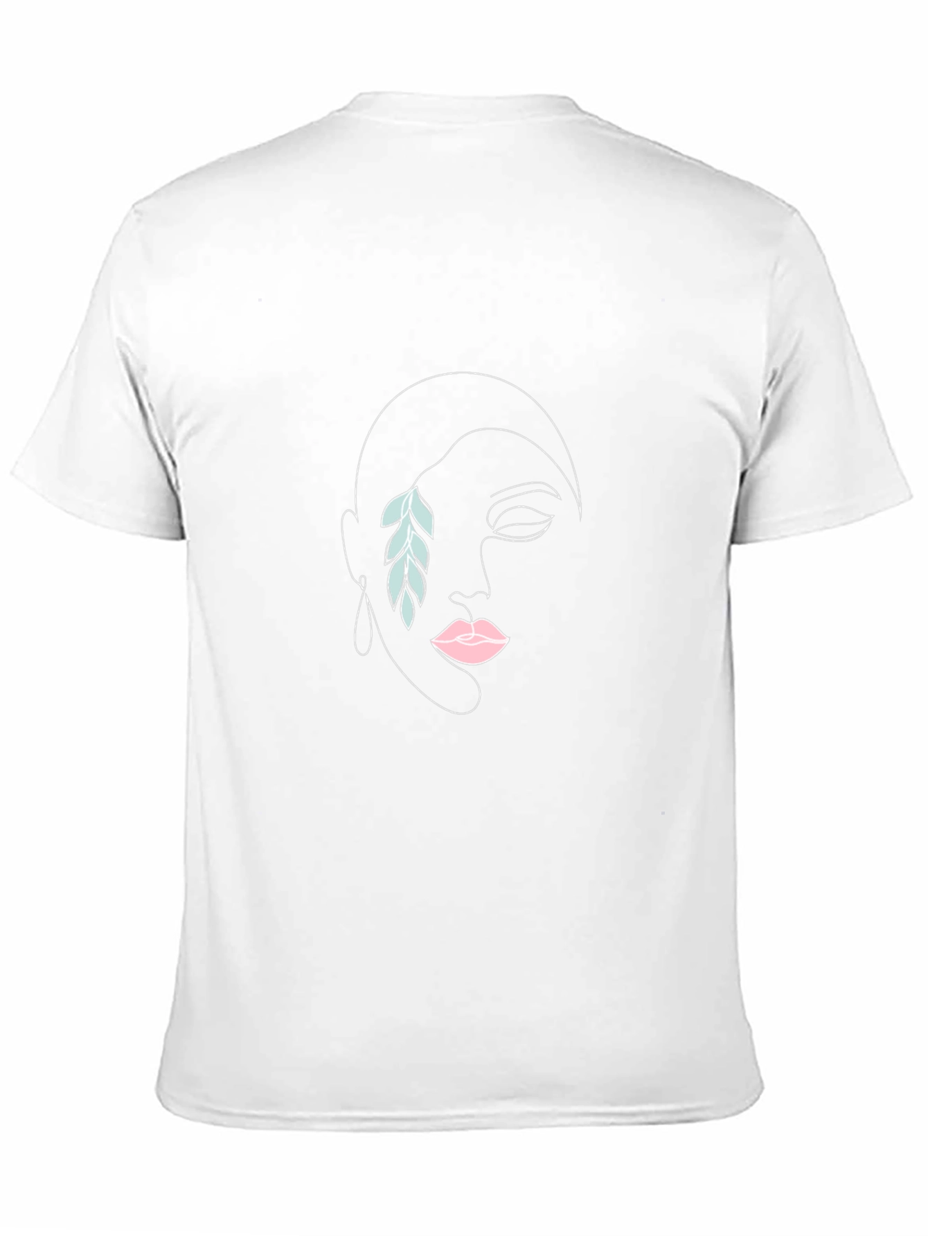 Abstract Woman Face Black T-Shirt