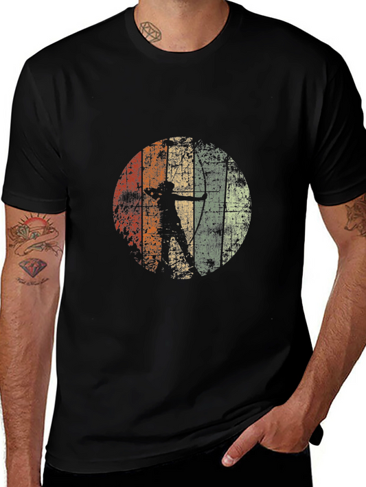 Archery Silhouette Graphic Tee - Vintage Style