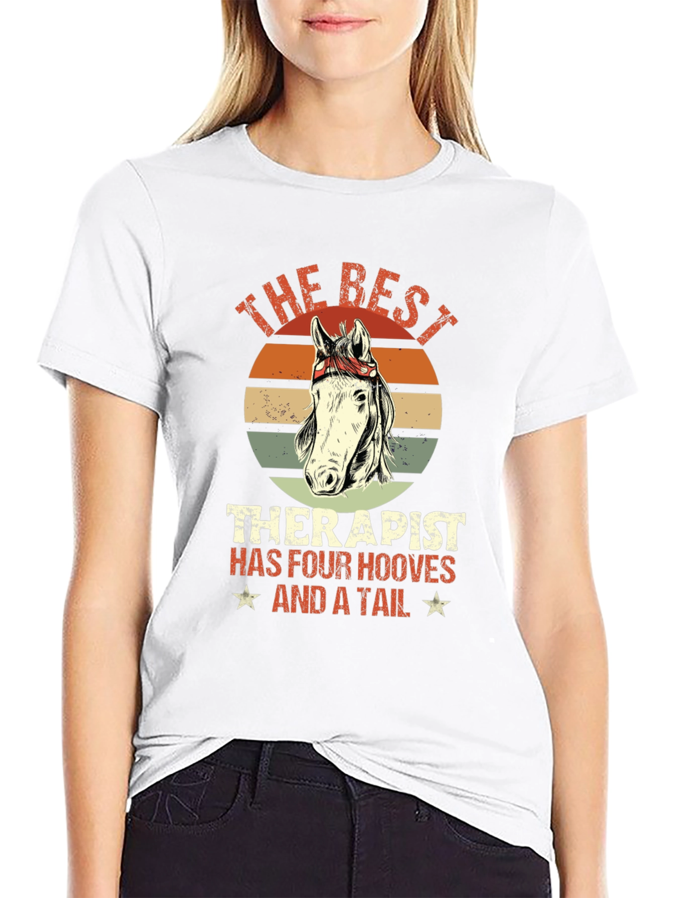 Best Therapist Horse Graphic Tee