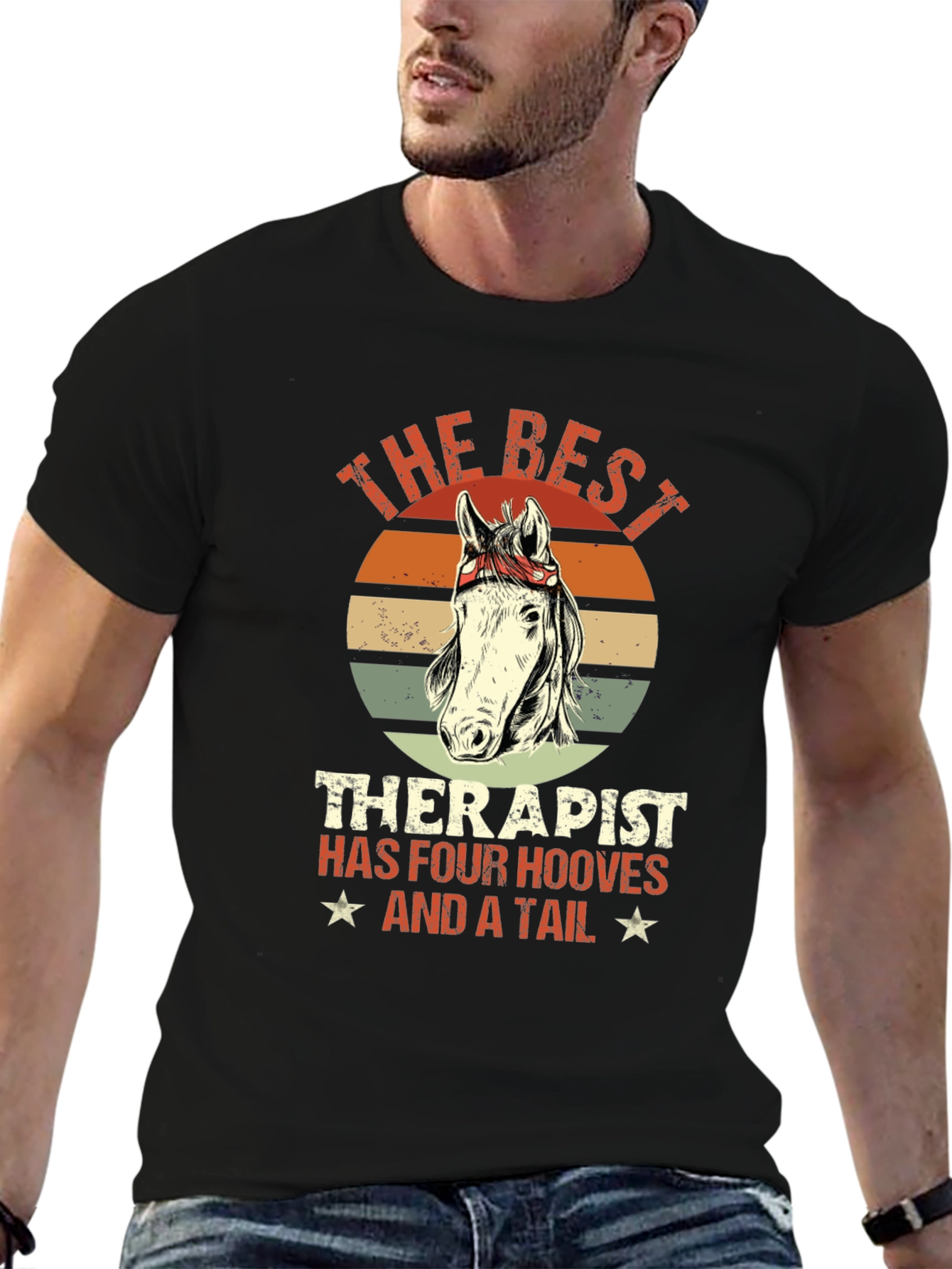 Best Therapist Horse Graphic Tee