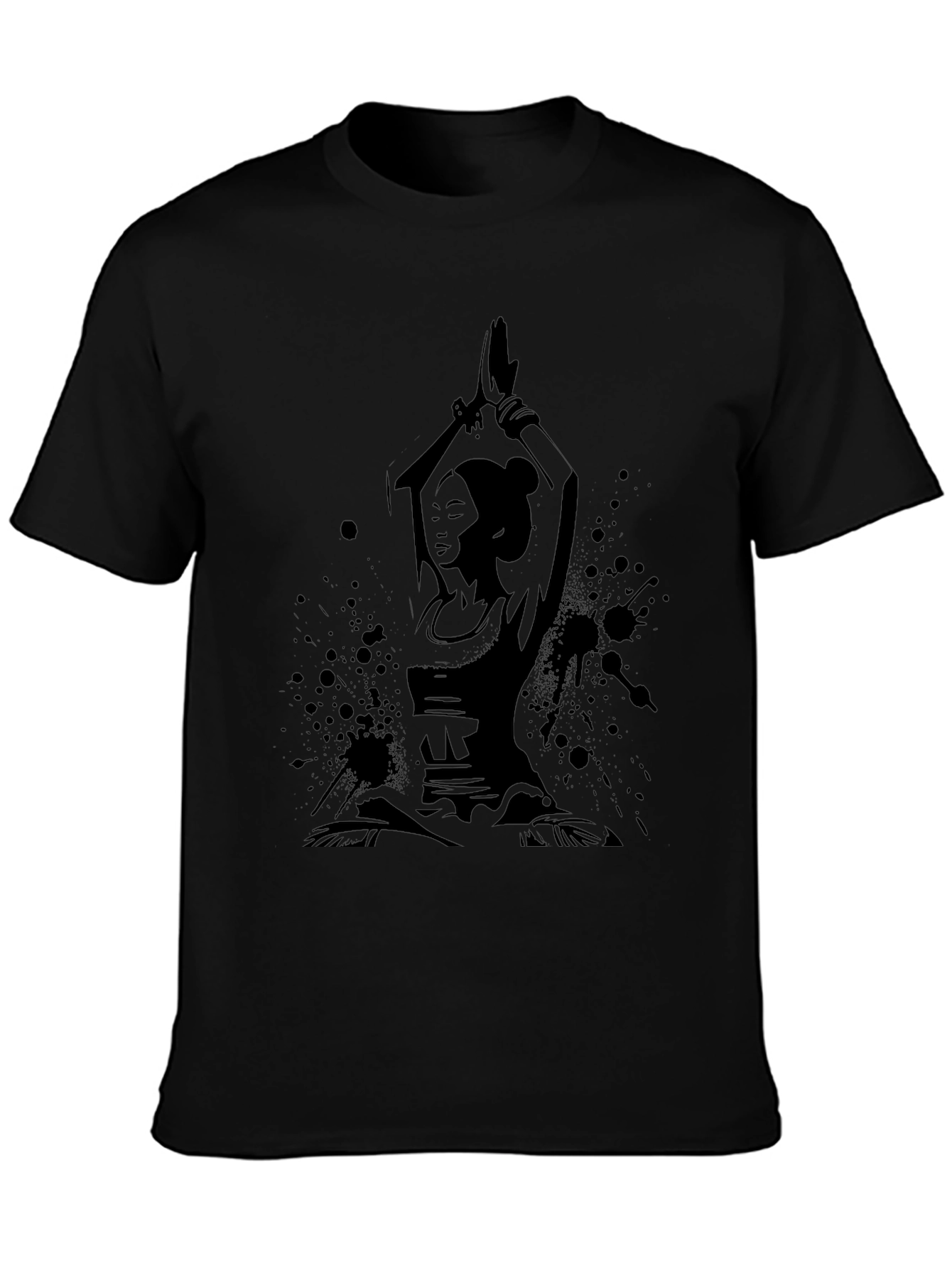 Yoga Pose Graphic Black T-Shirt