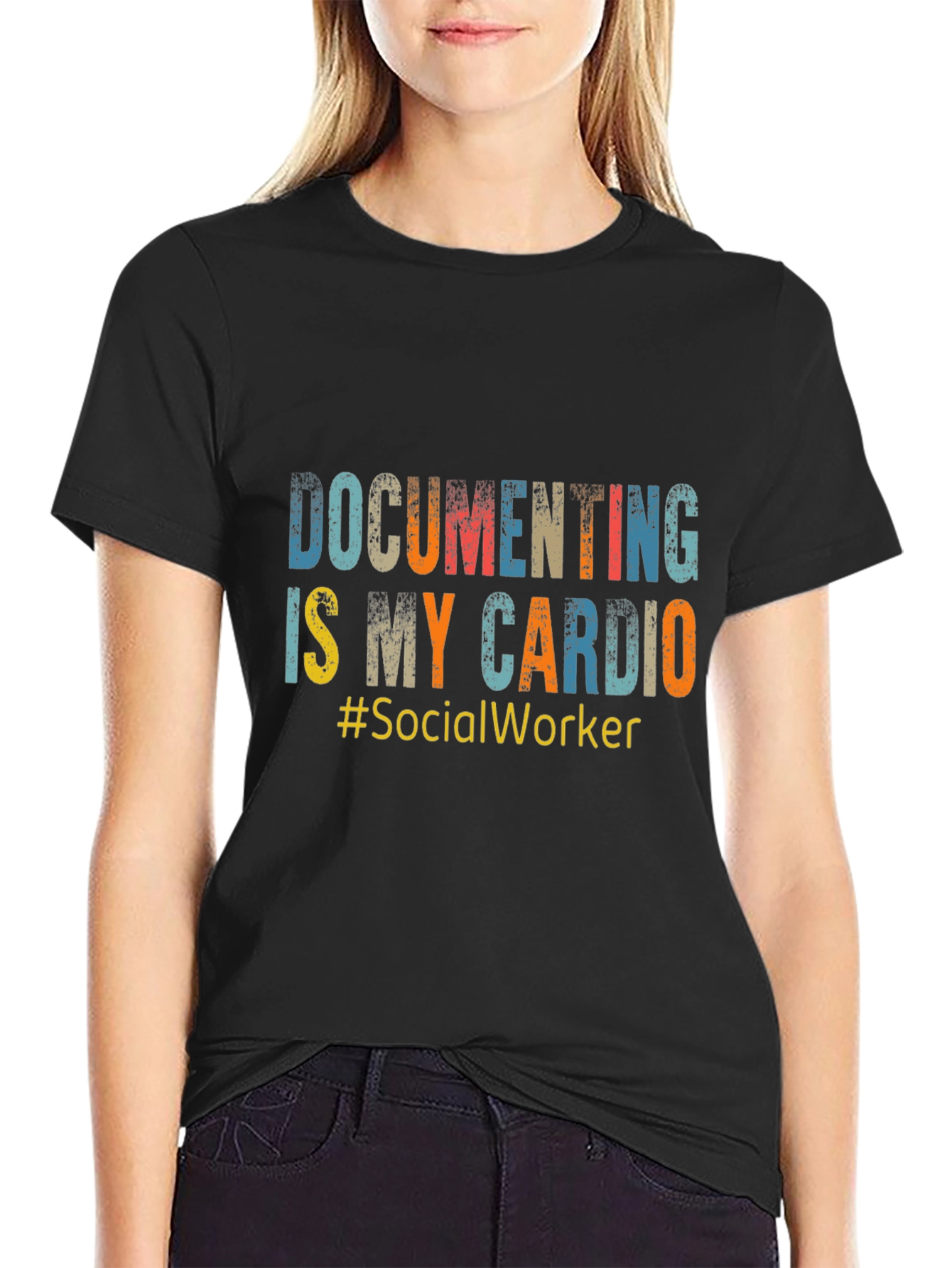 Social Worker Cardio Tee - Profession Pride
