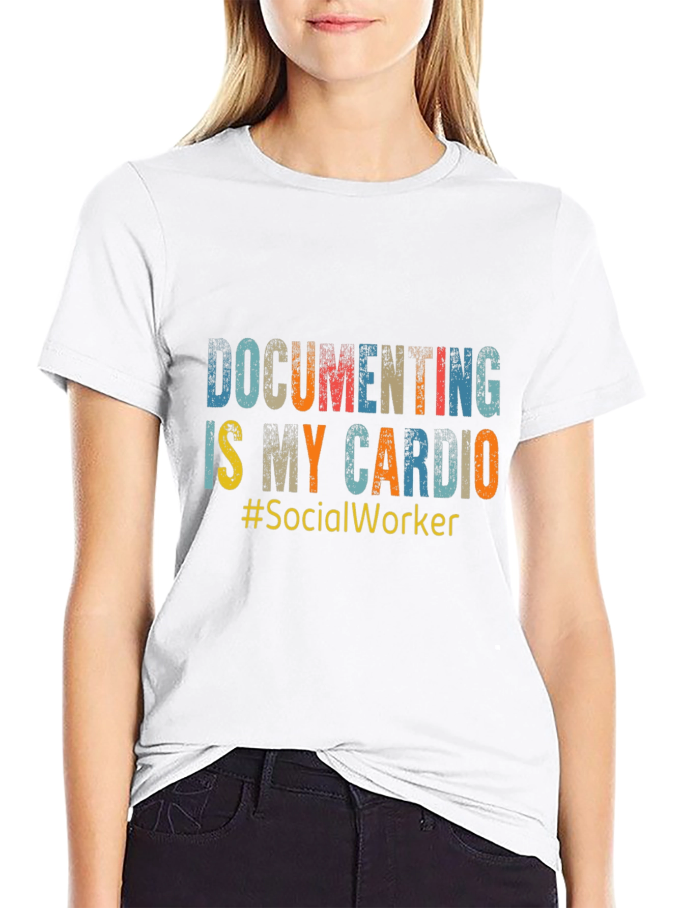 Social Worker Cardio Tee - Profession Pride