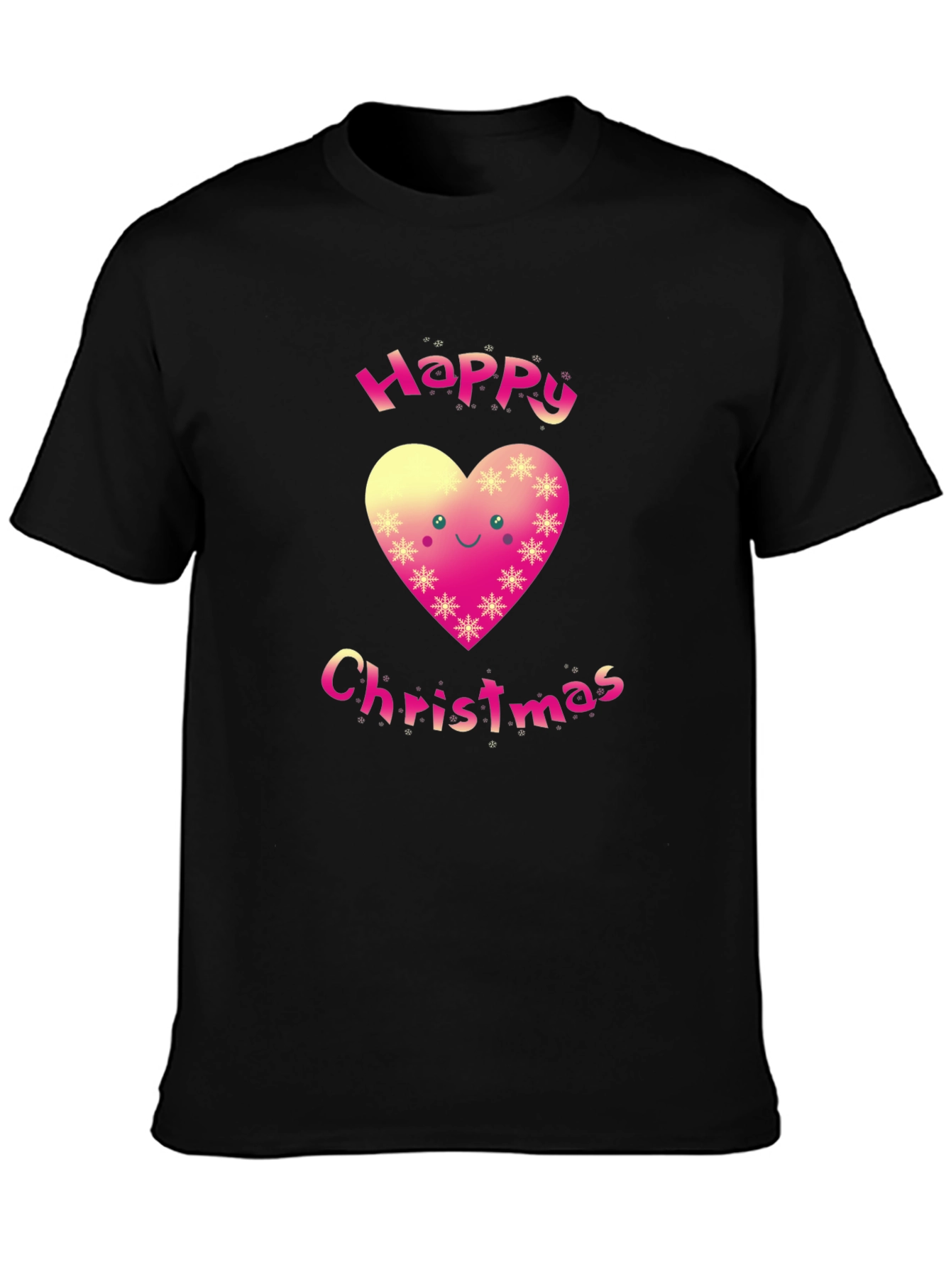 Happy Christmas Heart Graphic T-Shirt
