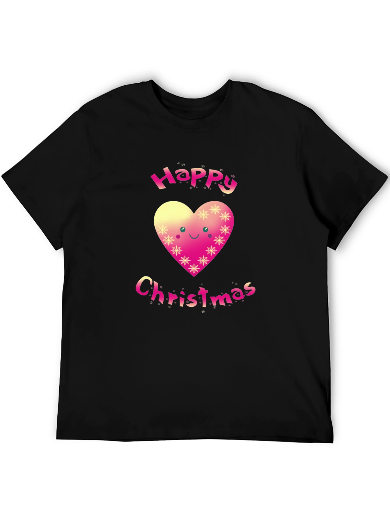 Happy Christmas Heart Graphic T-Shirt