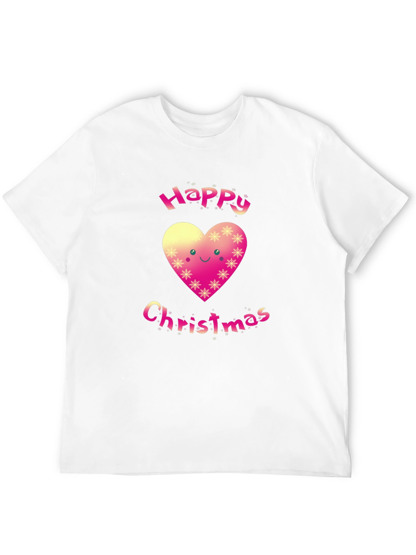 Happy Christmas Heart Graphic T-Shirt