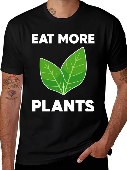 Eat More Plants Graphic Tee - Vegan Lifestyle T-Shirt