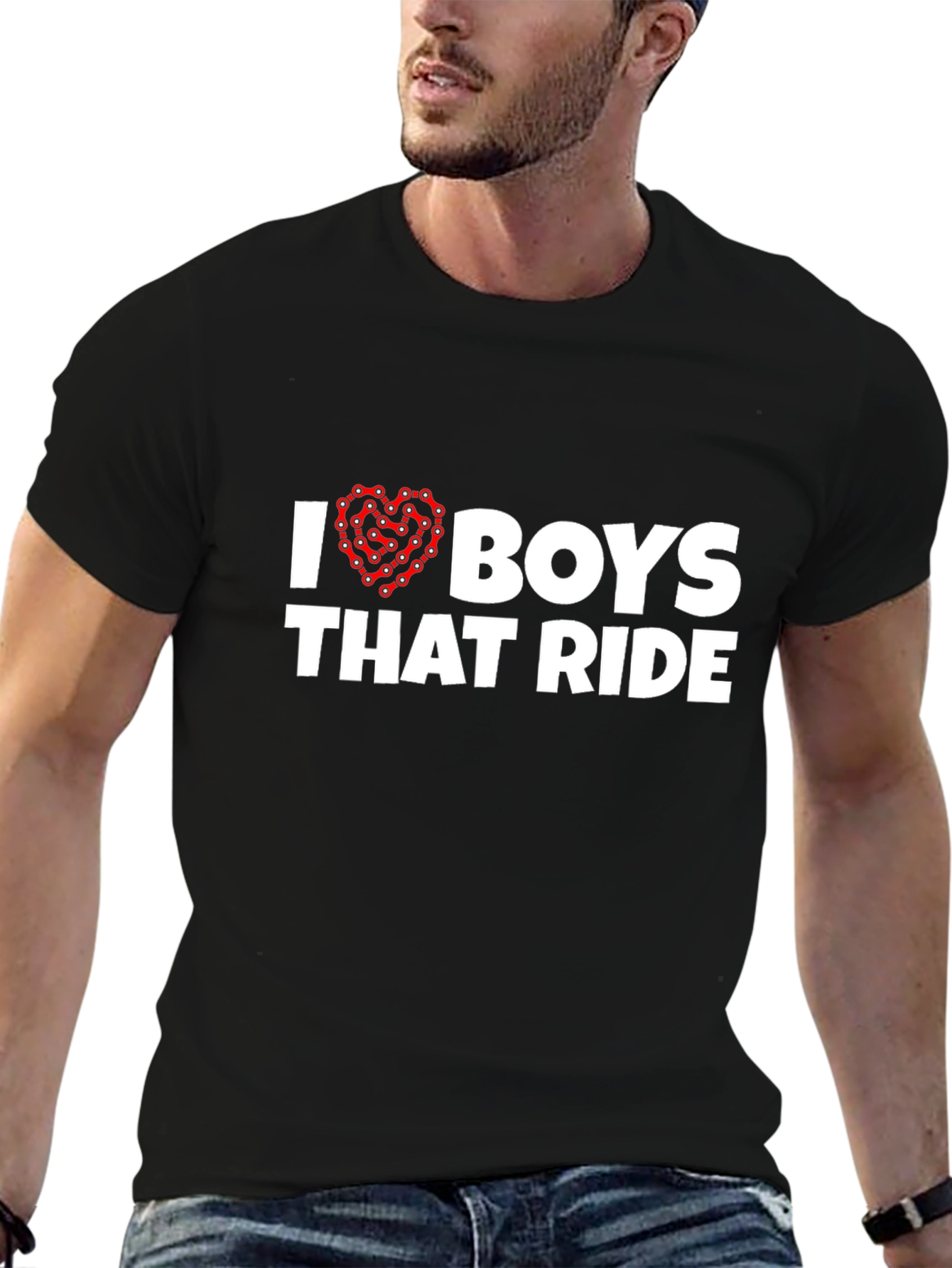 I Heart Boys That Ride T-Shirt - Black