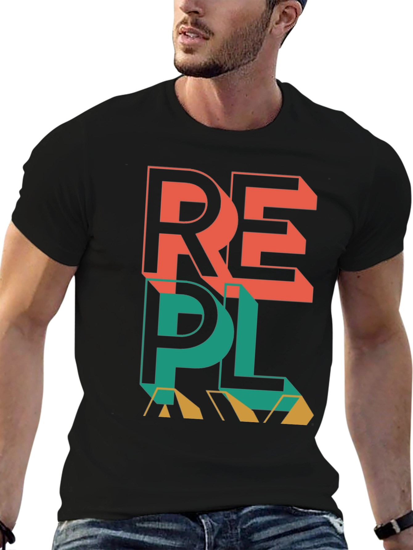 REPL Graphic Tee - Modern Black T-Shirt