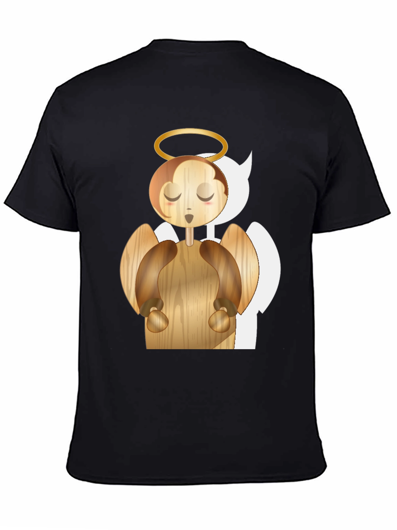 Angel Graphic Tee - Whimsical Wood Design