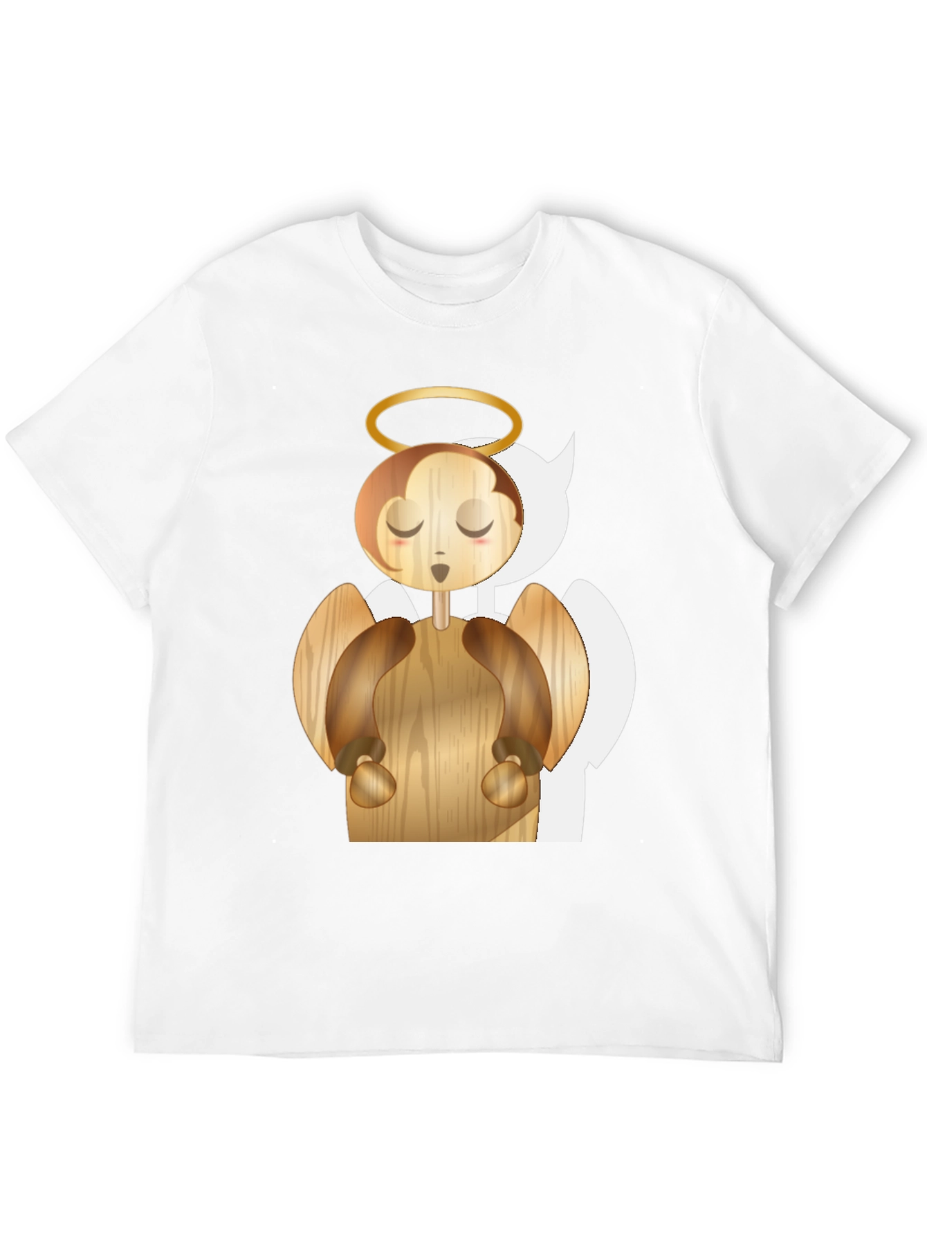 Angel Graphic Tee - Whimsical Wood Design