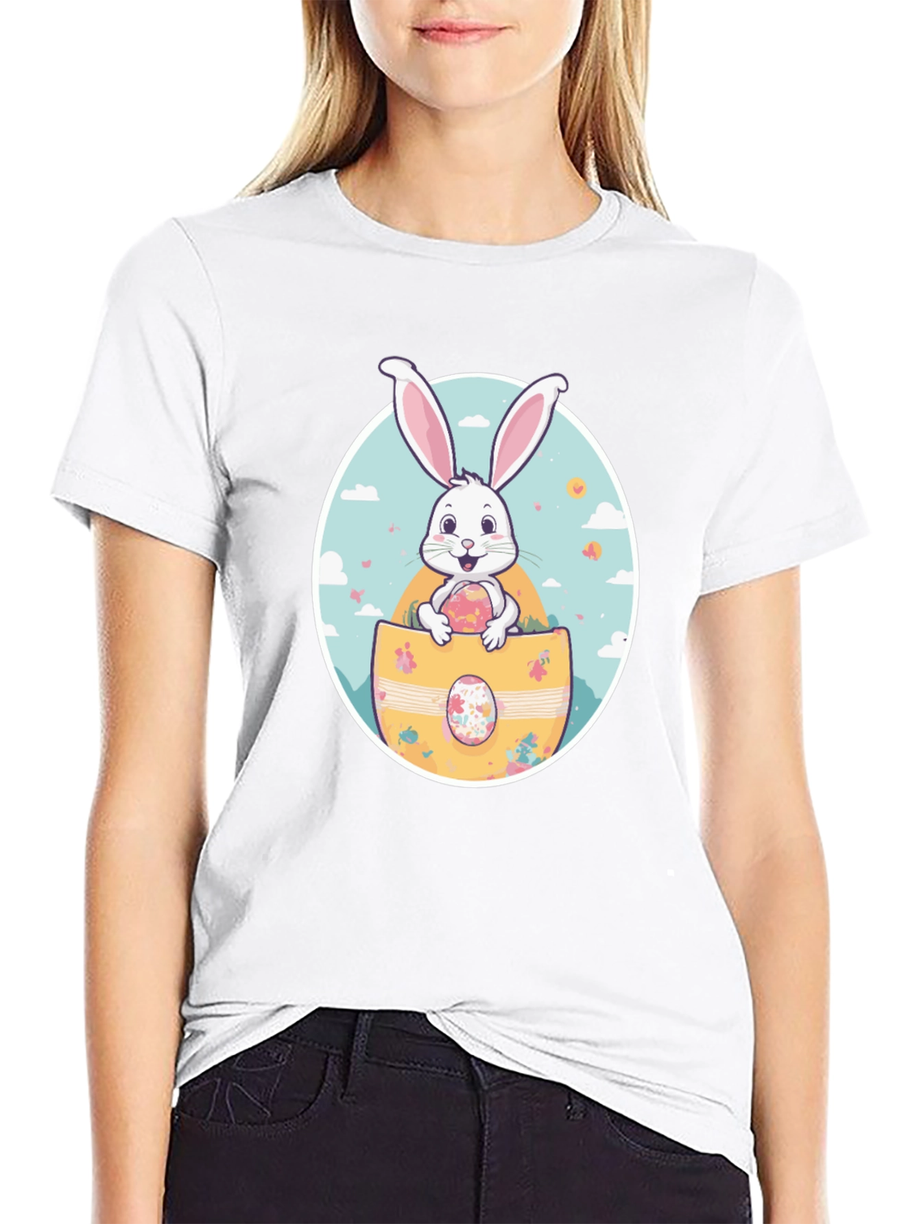 Easter Bunny T-Shirt - Cute Rabbit in Egg